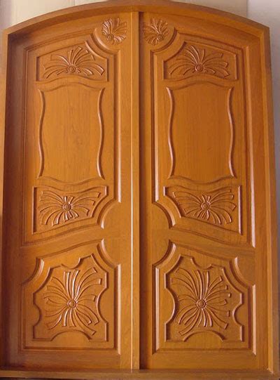 New Kerala Model Wooden Front Door Double Door Designs Wood Design