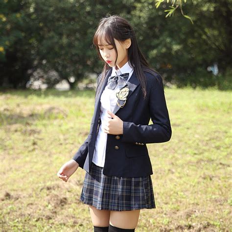Uniformes Escolares Japoneses Para Niñas Camisa Larga Encantadora Abrigo Falda Y Corbata