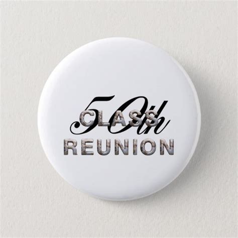 Tee 50th Class Reunion Button
