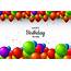 Multicolored Birthday Balloons Background With Glitter 1047180 