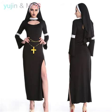 Halloween Cosplay Costume Sexy Religious Sister Nun Priest Minister Uniform Prop 2975 Picclick