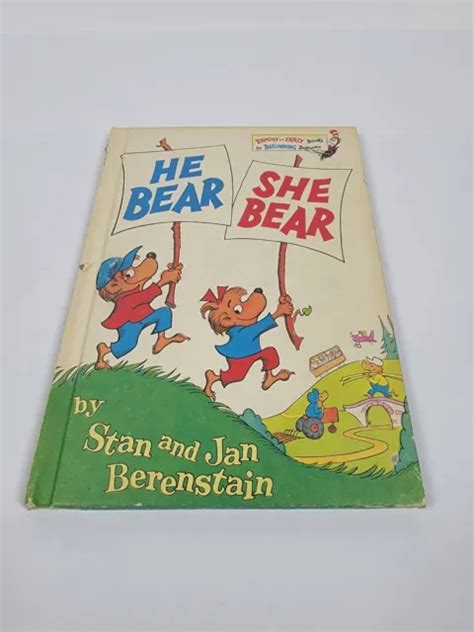 Vintage Berenstain Bears He Bear She Bear By Stan Jan Berenstain 1974 Book Club 999 Picclick