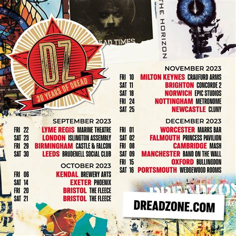 Dmf Music On Twitter New Tour For Dreadzonemusic Celebrating 30