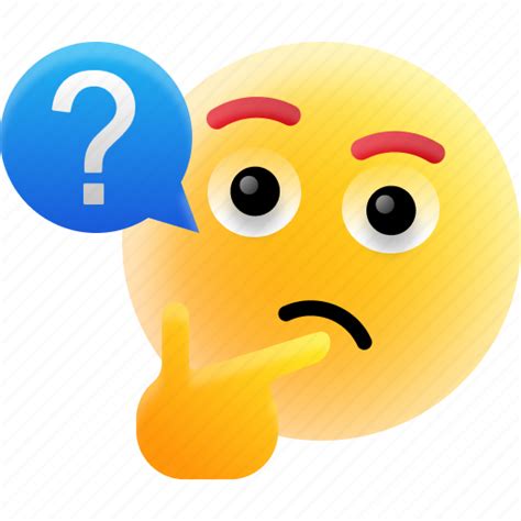 Confused Emoji Pondering Question Marks Smiley Icon Download On