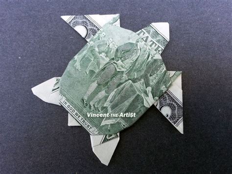 2 Bill Sea Turtle Money Origami Dollar Bill Art With
