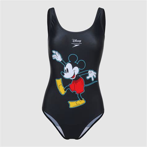 Buy Speedo Womens Disney Mickey Mouse Placement U Back Swimsuit Black