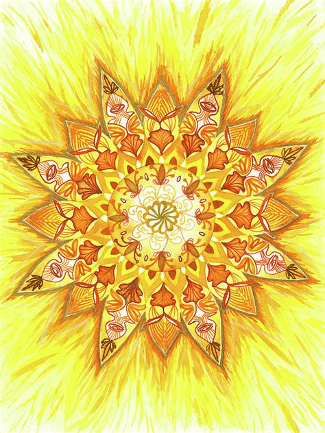 Sunflower Mandala Painting By Phuong Thao Marazza Fine Art America