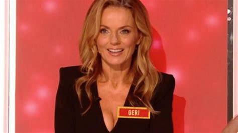 geri halliwell turns cleavage extraordinaire with devilishly plunging dress youtube