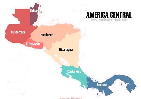 Verweigerer Kontinent Bertreffen Paises De Centroamerica Mapa Wort