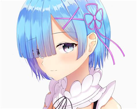 Masaüstü Rem Re Zero Kara Hajimeru Isekai Seikatsu Sıfır Mavi Saç Anime 3136x2500