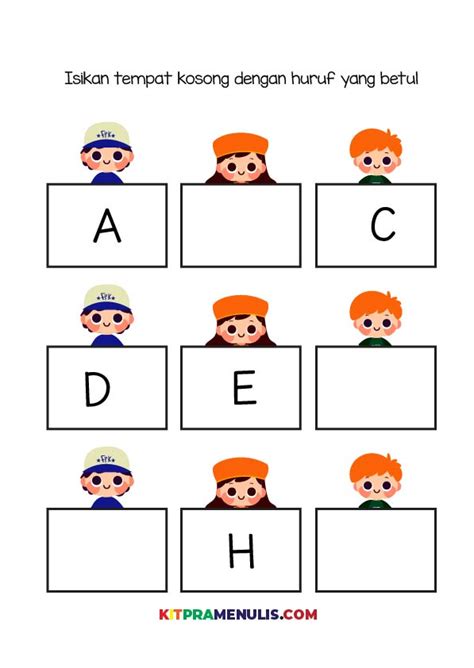 Latihan mengenal huruf besar dan kecil. Latihan Bahasa Melayu Prasekolah Urutan Huruf Kecil Dan ...