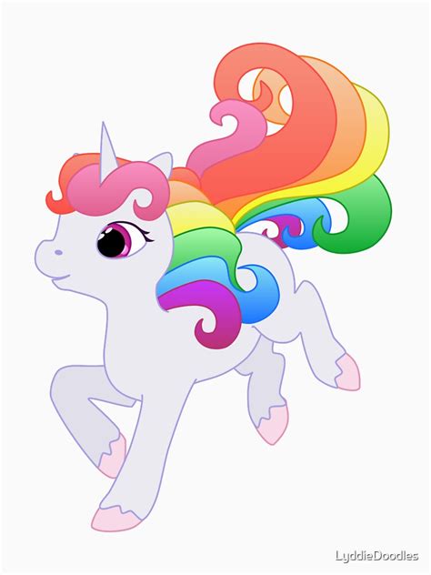 Cute Baby Rainbow Unicorn T Shirt By Lyddiedoodles Redbubble