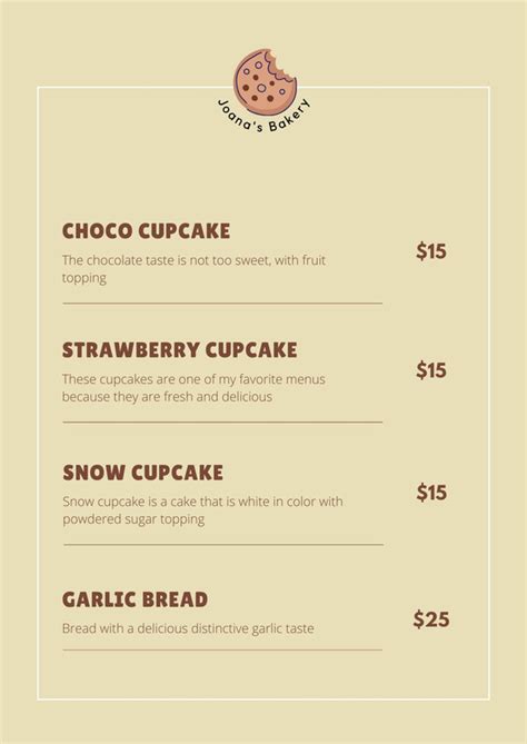 Free And Customizable Delectable Bakery Menu Templates Canva