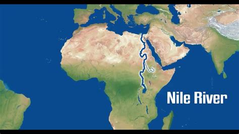 Nile River On World Map Map Of The World