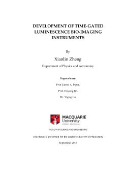 Development Of Time Gated Luminescence Bio Imaging Instruments