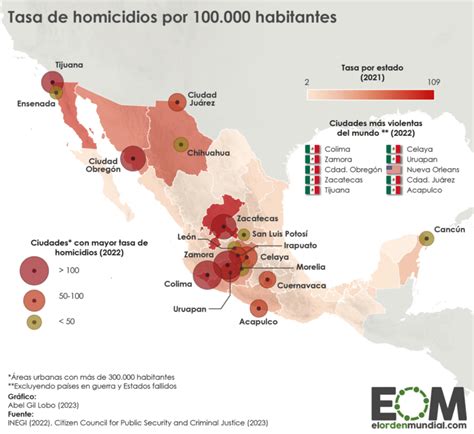 el mapa de la violencia en méxico mapas de el orden mundial eom