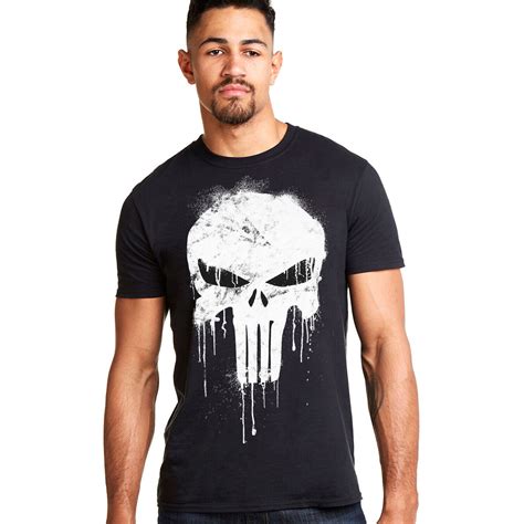 Marvel Mens The Punisher T Shirt Skull Black S Xxl Official Ebay