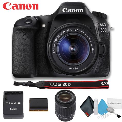 Canon Eos 80d Dslr Camera With 18 55mm Lens Intl Model Basic Bundle