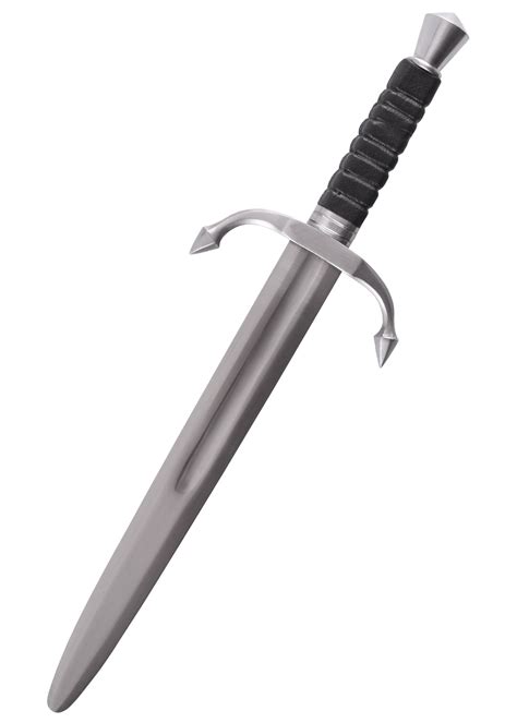 Renaissance Dagger With Leather Sheath Practical Blunt Sk C Parrying