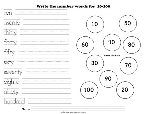 Spanish Numbers Worksheet 1 100 Pdf