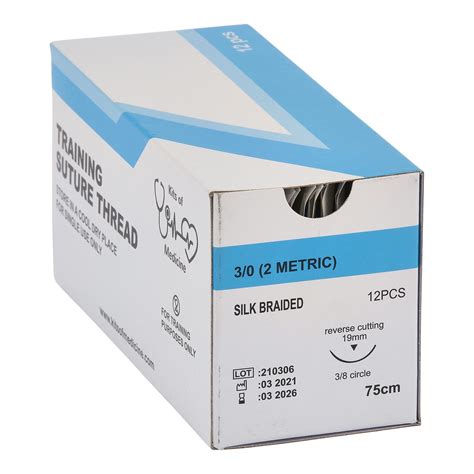 Silk Braided Suture Thread 12 Pack Kits Of Medicine