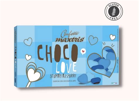 4 Shades Of Blue Small Hearts 500g Special Sugared Almond Boutique