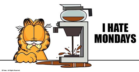 Ihatemondays Mondaymorning Mondayblues Garfield Garfield Cartoon