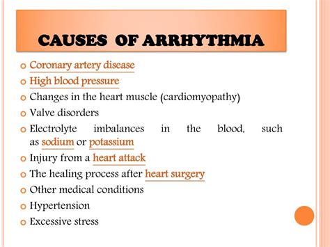 ppt arrhythmia causes symptoms and treatment powerpoint presentation id 7503570