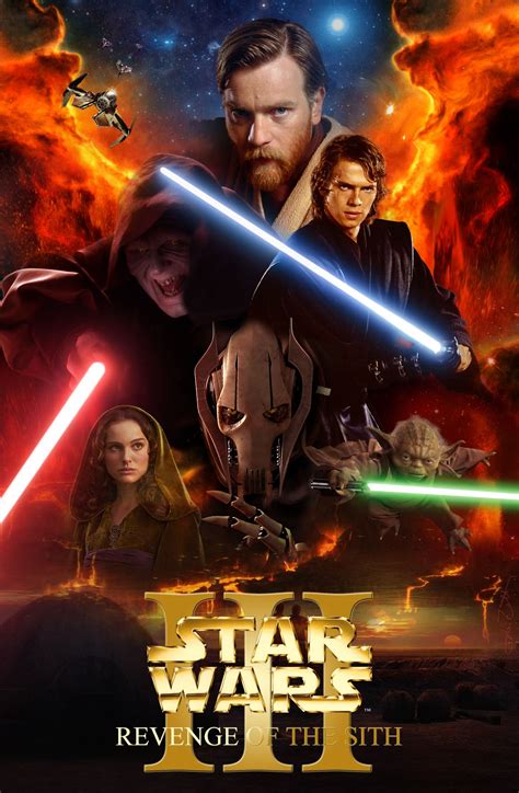 Star Wars Revenge Of The Sith Poster Star Wars Painting Star Wars