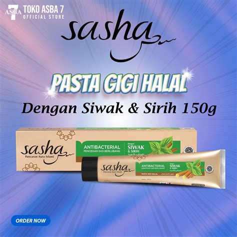 Sasha Pasta Gigi Antibacterial Siwak Sirih G Asba Jaya Berkah