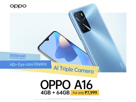 Feature Packed Oppo A16 4gb Now Officially Available In Ph For Only Php7 999 Megabites