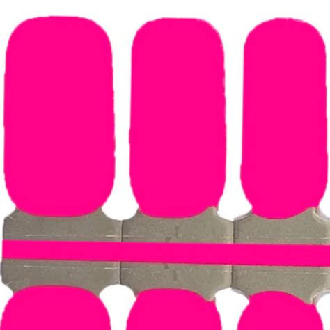Wild Pink Neon Nail Polish Wraps Strips For Ladies And Girls Sterling Silver Fashion
