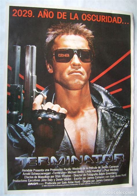 Terminator Con Arnold Schwarzenegger Poster 7 Vendido En Venta