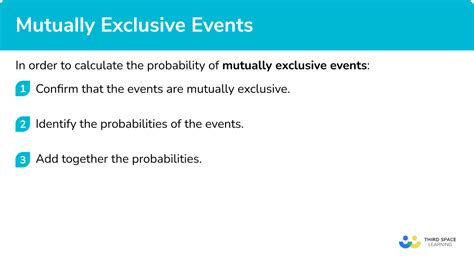 Mutually Exclusive Events Gcse Maths Steps And Examples