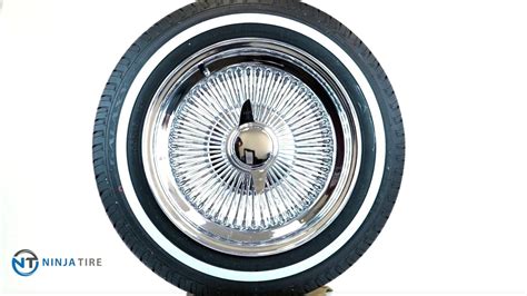 15x7 Chrome 100 Spoke Wire Wheels With Whitewall Tires 155r15 Youtube