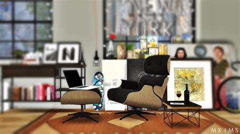 Eames Lounge Chair Conversion By Mxims Liquid Sims