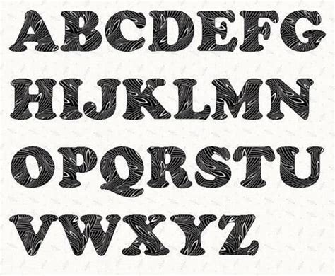 Alphabet Cooper Black 3 Inch Template Craftsy Lettering Alphabet