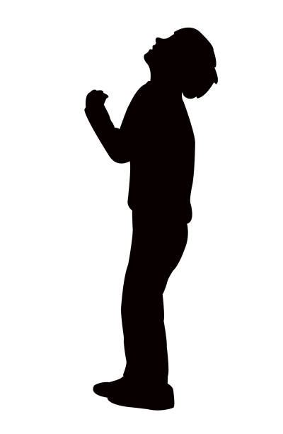 Child Looking Up Silhouette Illustrations Royalty Free Vector Graphics