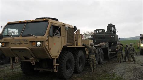 Dvids Video Us Army Engineers Load Excavator In Romania B Roll