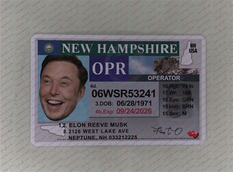 Scannable Excellent Quality Fake Id New Hampshire New Hampshire Id