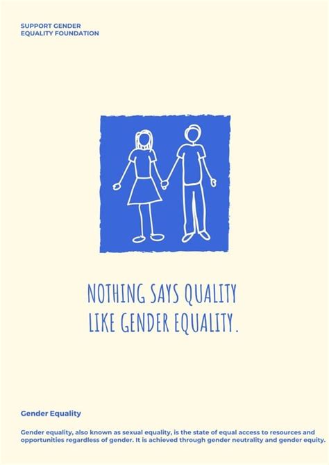 Free Gender Equality Posters Templates To Customize Canva