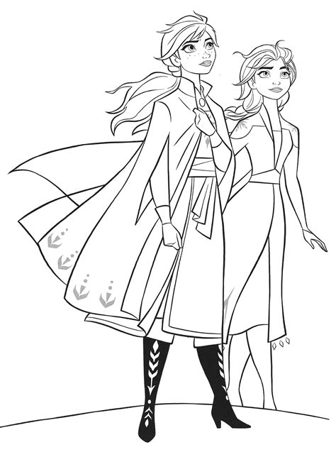 Free Printable Elsa And Anna Coloring Pages Elsa Anna Coloring Pages