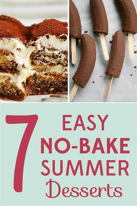 7 Easy No Bake Summer Dessert Recipes