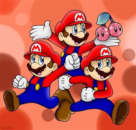 Double Cherry Multiple Marios By Superlakitu On Deviantart