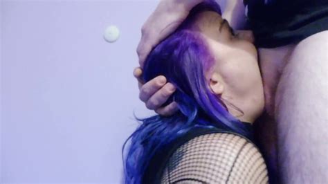 Blue Hair Girl Extreme Sloppy Messy Deepthroat Gagging Facefuck Xxx Mobile Porno Videos