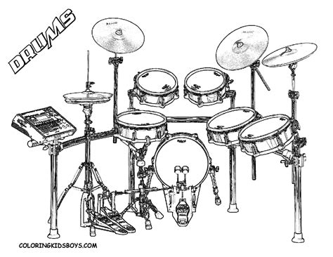 Printable Drum Coloring Pages AbelilWeber