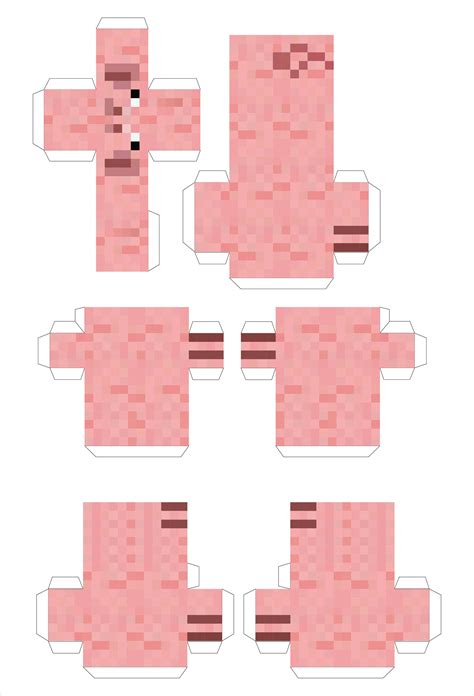 Minecraft Papercraft Baby Pig