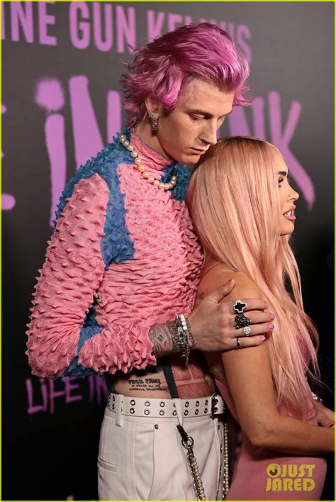 Machine Gun Kelly And Megan Fox Match In Pink At His Life In Pink Premiere Photo 4782608