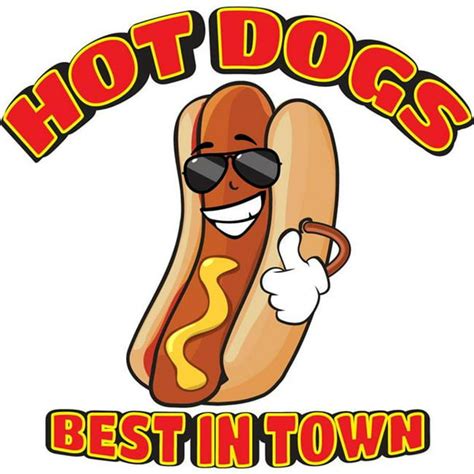 Hot Dogs All Beef Concession Decal Sign Cart Trailer Stand Sticker