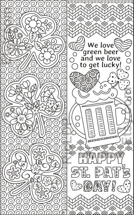 Give this smiley face shamrock some more reasons to smile about by printing and coloring this page. Set of 8 St. Patrick's Day Coloring Bookmarks - Shamrock ...